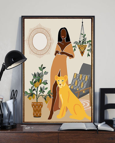 African - Black Art - Black Girl Poster 020506 Vertical Canvas And Poster | Wall Decor Visual Art