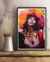 African - Black Art - Beautiful Black Woman 4 Vertical Canvas And Poster | Wall Decor