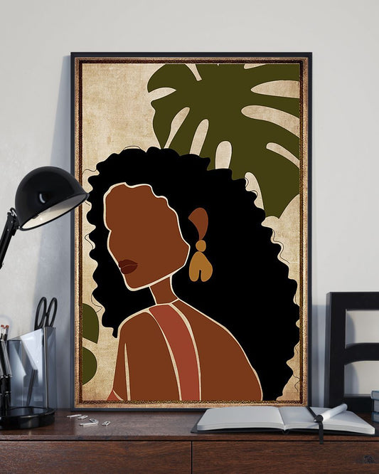 African - Black Art - Black Girl Portrait Poster Vertical Canvas And Poster | Wall Decor Visual Art