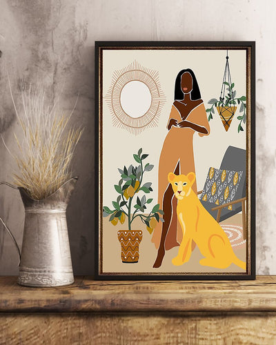 African - Black Art - Black Girl Poster 020506 Vertical Canvas And Poster | Wall Decor