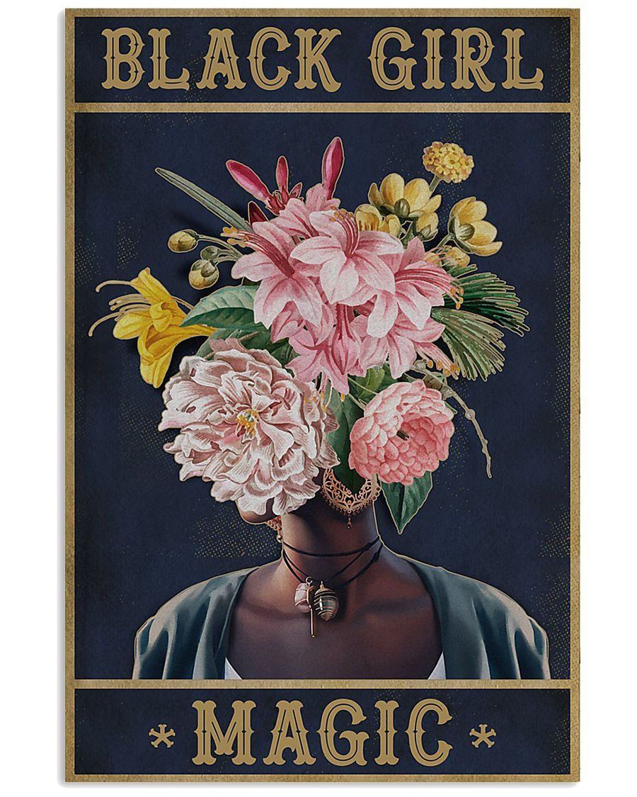African - Black Art - Black Girl Magic Vertical Canvas And Poster | Wall Decor