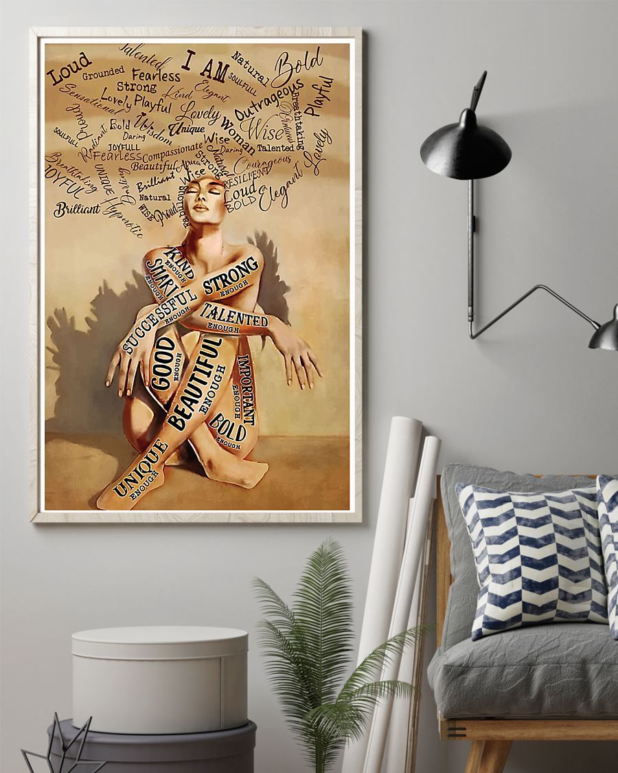 African - Black Art - Black Woman Portrait Vertical Canvas And Poster | Wall Decor