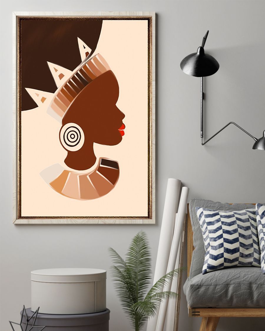 African - Black Art - Black Woman Portrait 3 Vertical Canvas And Poster | Wall Decor