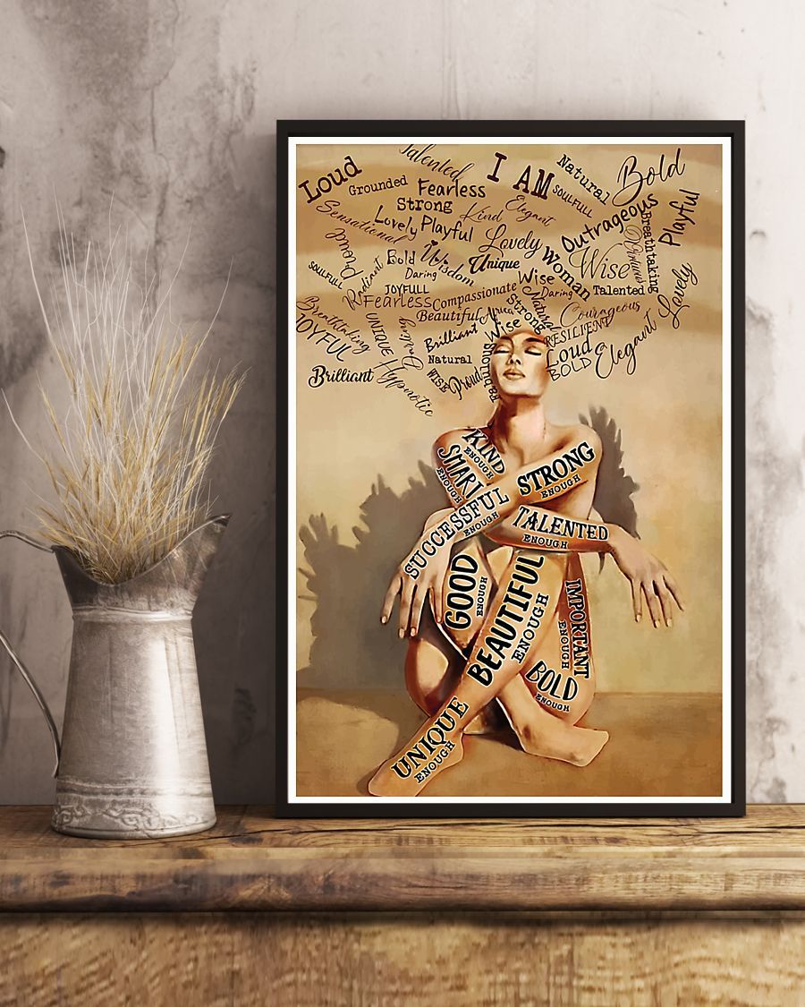 African - Black Art - Black Woman Portrait Vertical Canvas And Poster | Wall Decor