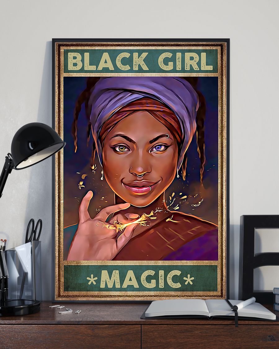 African - Black Art - Black Girl Magic Final 2 Vertical Canvas And Poster | Wall Decor Visual Art
