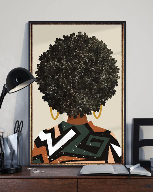 African - Black Art - Black Girl Magic Vertical Canvas And Poster | Wall Decor Visual Art