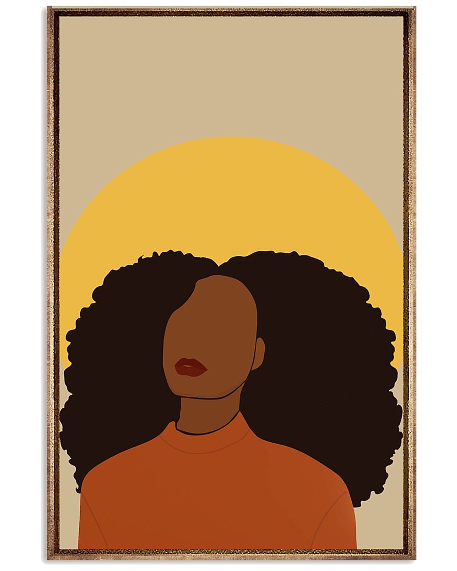 African - Black Art - Sunny Black Girl Vertical Canvas And Poster | Wall Decor
