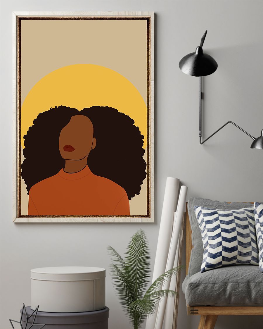 African - Black Art - Sunny Black Girl Vertical Canvas And Poster | Wall Decor