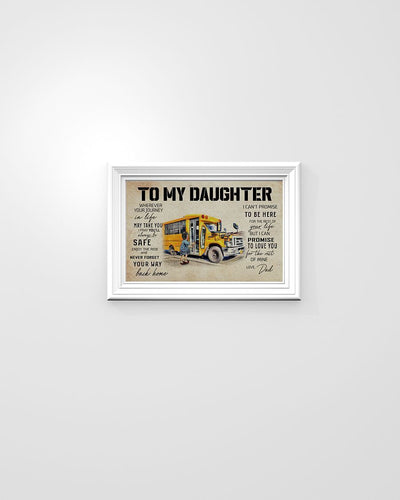 To My Daughter Bus Horizontal Canvas And Poster - Gift For Daughter | Wall Decor Visual Art