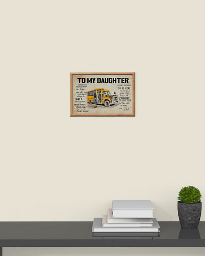 To My Daughter Bus Horizontal Canvas And Poster - Gift For Daughter | Wall Decor