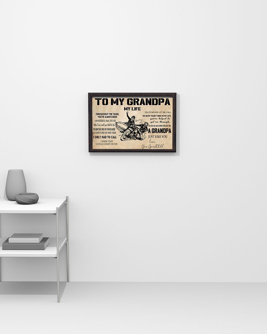 Biker Art, To My Grandpa Can-Am Motorcycles Horizontal Canvas And Poster - Gift For Grandpa | Wall Decor