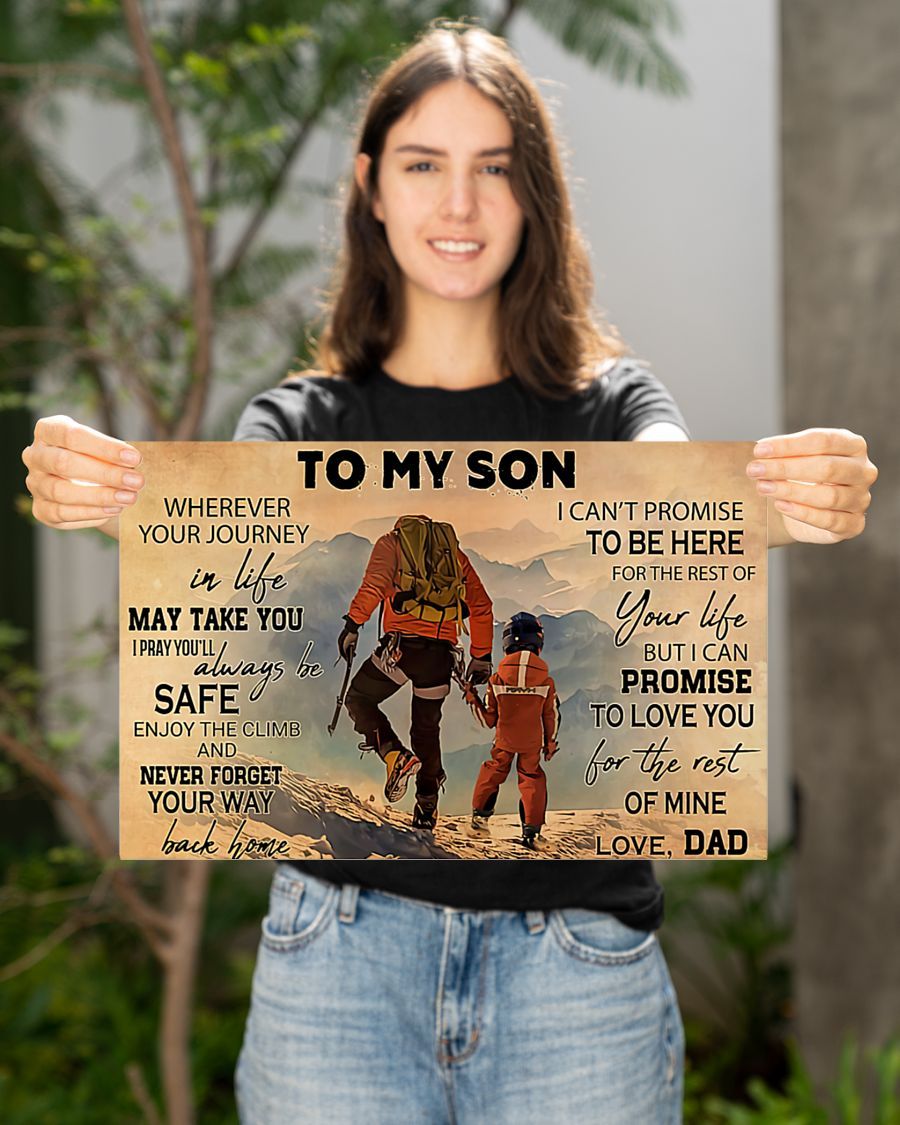 Hiking - To My Son Horizontal Canvas And Poster | Wall Decor