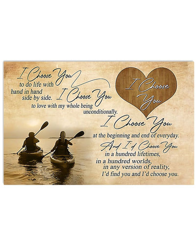 Kayaking I Choose You Horizontal Canvas And Poster | Wall Decor