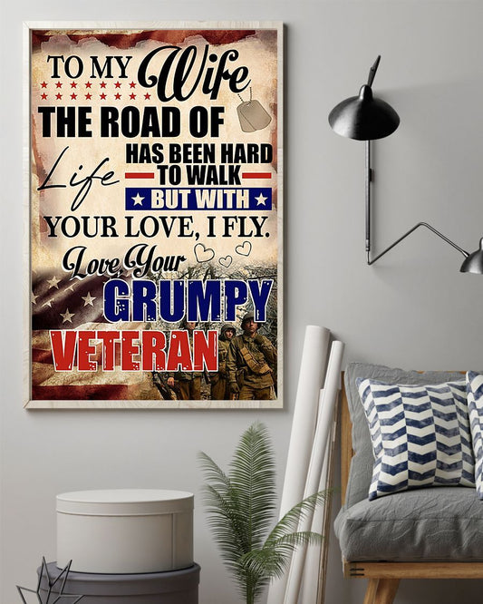 Professions Poster - Veteran - To My Wife Vertical Canvas And Poster | Wall Decor Visual Art