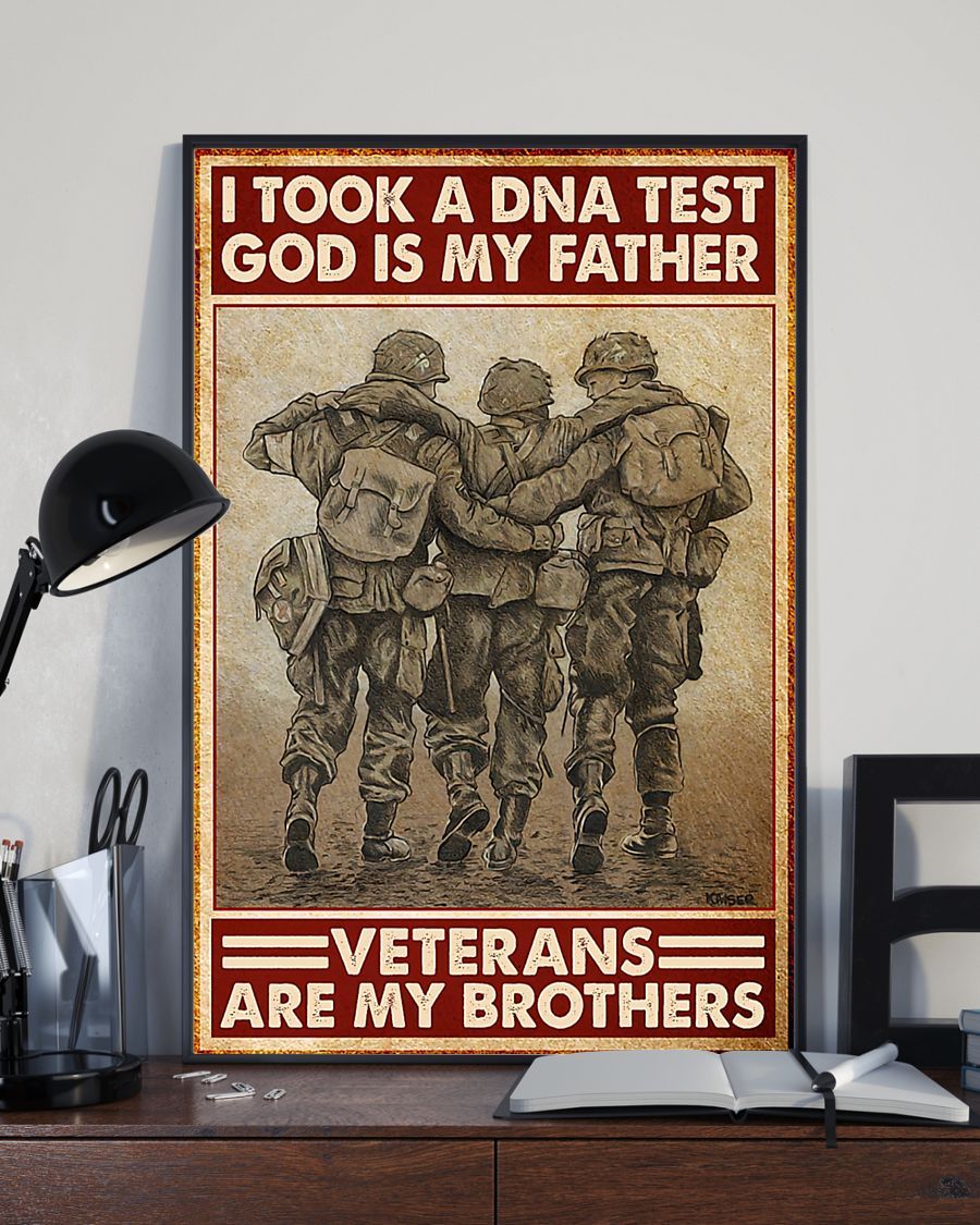 Professions Poster - God Is My Father Veterans Are My Brothers Vertical Canvas And Poster | Wall Decor Visual Art