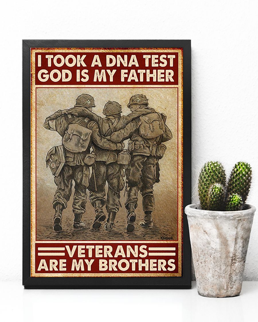 Professions Poster - God Is My Father Veterans Are My Brothers Vertical Canvas And Poster | Wall Decor