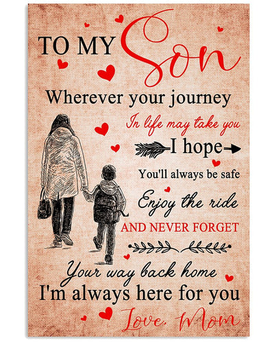 Gift For Son - From Love Your Mom Vertical Canvas And Poster | Wall Decor