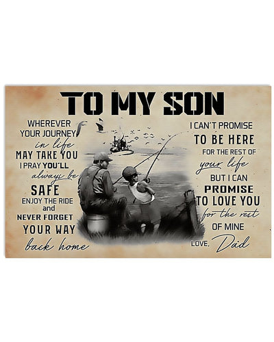Fishing - I Pray You'll Always Be Safe Horizontal Canvas And Poster | Wall Decor