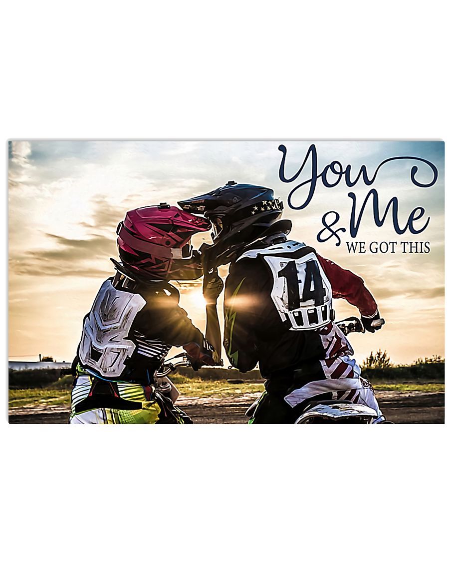 Motorcycle - You And Me We Got This Horizontal Canvas And Poster | Wall Decor