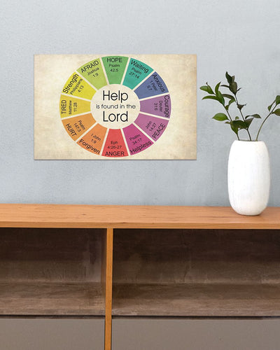 Bible Help Is Found In The Lord Horizontal Canvas And Poster | Wall Decor