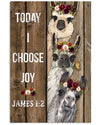 Alpaca Today I Choose Joy Vertical Canvas And Poster | Wall Decor