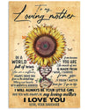 Sunflower My Loving Mother Vertical Canvas And Poster | Wall Decor
