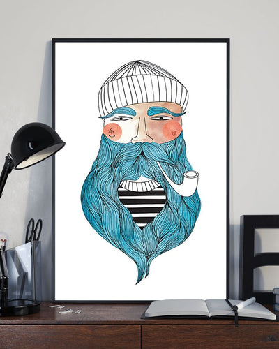 Beards Man Vertical Canvas And Poster | Wall Decor