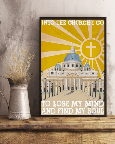 Bible Into The Church Vertical Canvas And Poster | Wall Decor