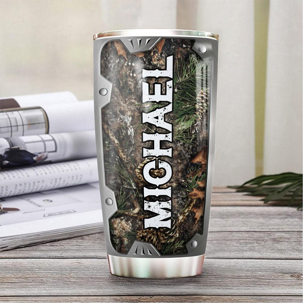 Personalized Hunting Fishing Faith Metal Style TTZ1412021 Stainless Steel Tumbler - MostSuit