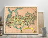 Vintage Tennessee Map Canvas And Poster | Wall Decor Visual Art