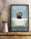 Otter Wash Your Paws Canvas And Poster | Wall Decor Visual Art