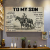 To My Son I Can Promise To Love You Poster Canvas Gift For Son Horse Lovers