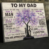 To My Dad Purple Tree Landscape Poster & Canvas Gift For Father Stepfather Home Decor Wall Art Visual Art