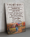 To My Wife With Love Poster Canvas Gift For Wife