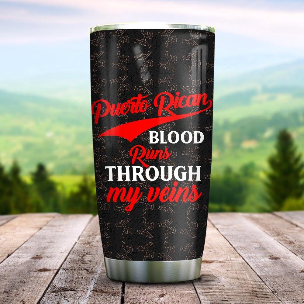 Puerto Rico Blood Baseball Personalized KD2 HRX2512003 Stainless Steel Tumbler - MostSuit