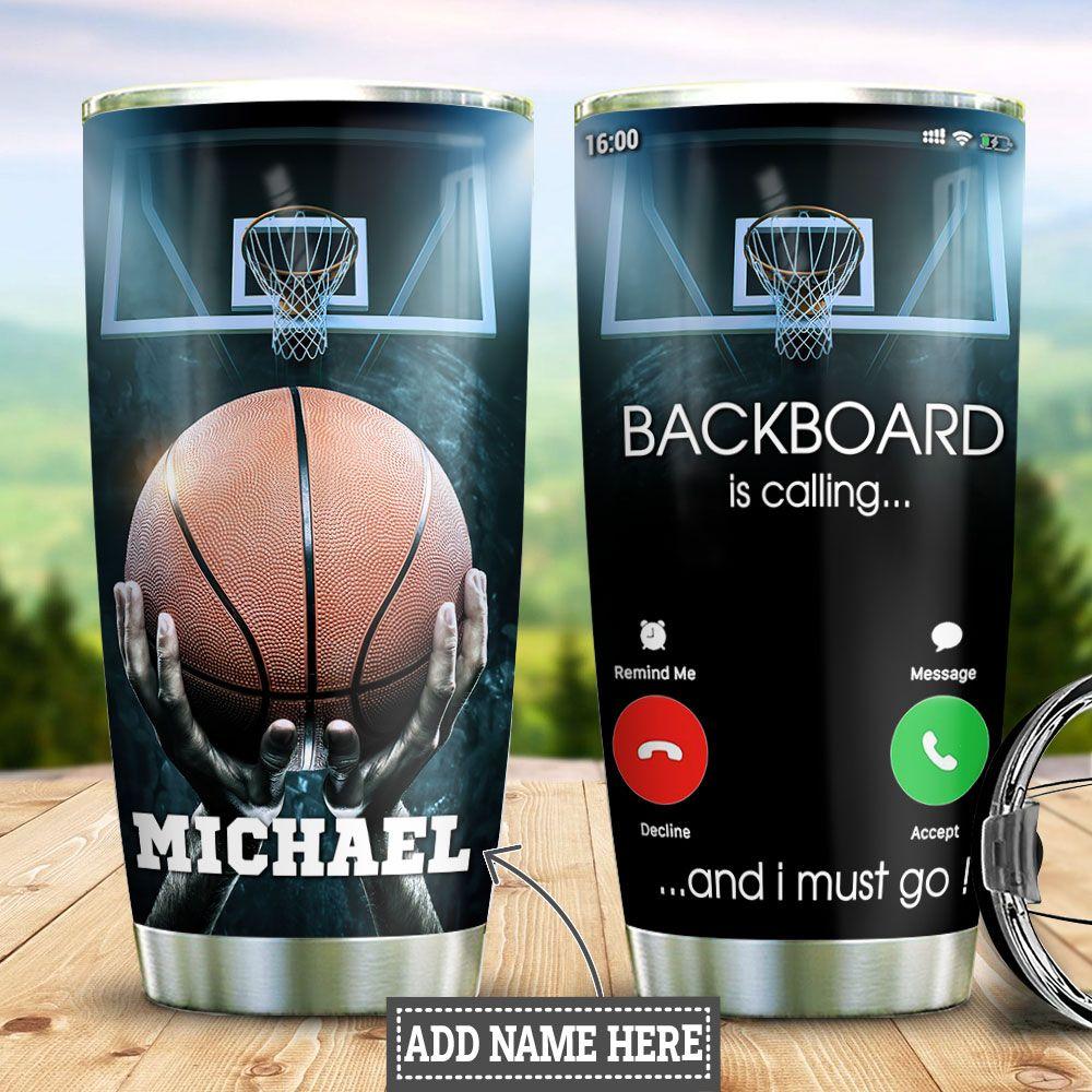 Personalized Basketball Calling Stainless Steel Tumbler Cups Drinkware 20oz - MostSuit