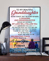 To My Beautiful Granddaughter You Always Be An Amazing Child I Love You Forever Canvas Gift for Friend Birthday Gift Warm Home Decor Wall Art Visual Art