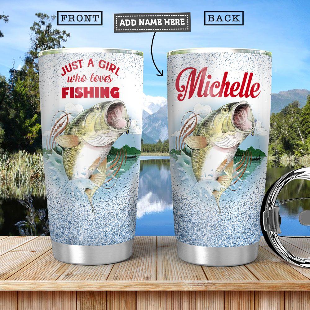 Fishing Personalized Fishing Rod Fishing Tackle Stainless Steel Tumbler Cups Drinkware 20oz - MostSuit