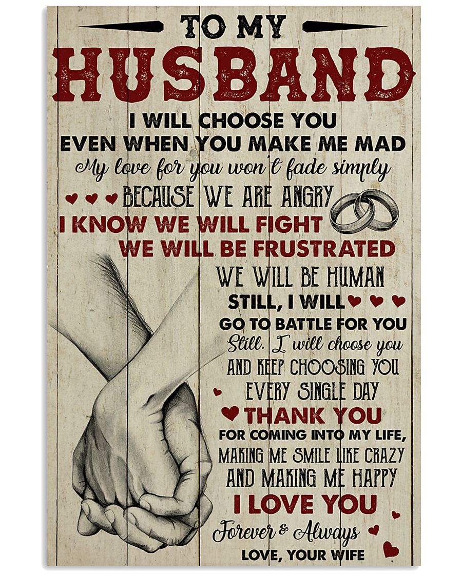 I Love You Forever And Always - To My Husband Vertical Canvas And Post -  MostSuit