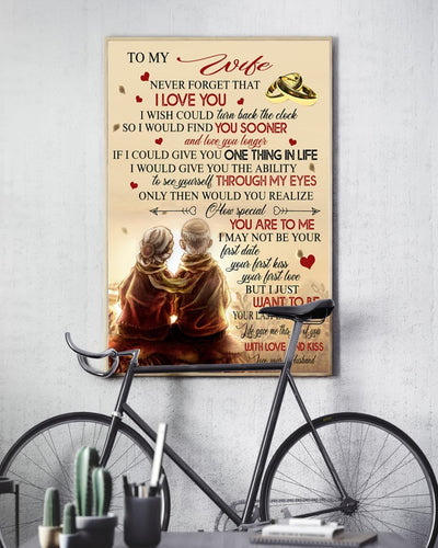 Old Couple To My Wife Never Forget I Love You Vertical Canvas And Poster | Gift For Wife | Valentine Gift