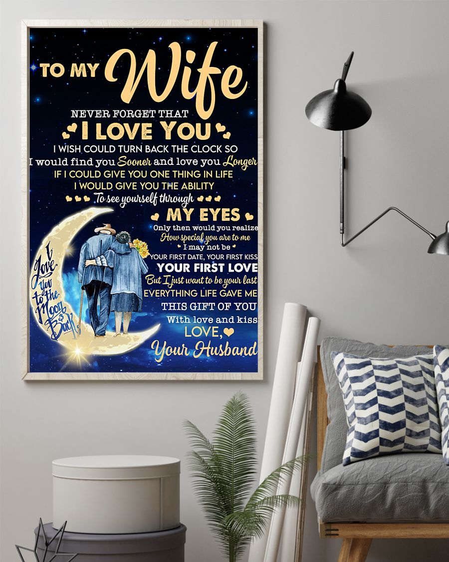 To My Wife You Touch My Life I Love You Love Your Husband Poster Canvas -  Art Hoodie