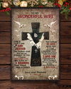 Cross To My Wonderful Wife Once Upon A Time Vertical Canvas And Poster | Gift For Wife | Valentine Gift