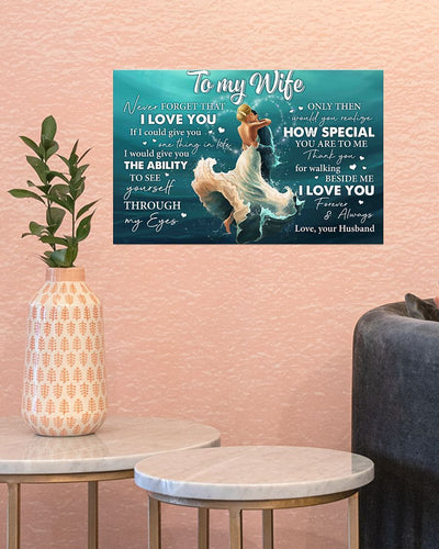 Couple To My Wife Never Forget That I Love You Horizontal Canvas And Poster | Gift For Wife | Valentine Gift