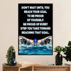 Swimming Poster Room Wall Art | Proud of Every Step You Take | Gift for Swimmer