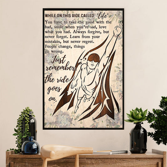 Swimming Poster Room Wall Art | Ride Goes On | Gift for Swimmer