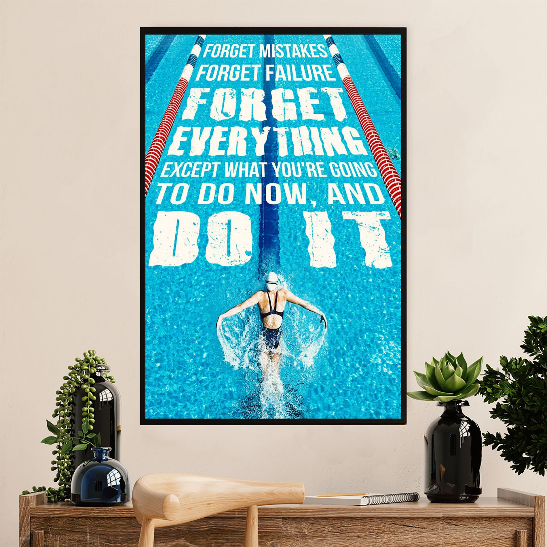 Swimming Poster Room Wall Art | Do IT | Gift for Swimmer