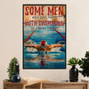 Swimming Poster Room Wall Art | Men Love Swimming | Gift for Swimmer