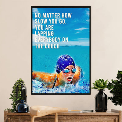 Swimming Poster Room Wall Art | Lapping Everybody | Gift for Swimmer