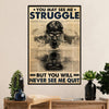 Swimming Poster Room Wall Art | You Will Never See Me Quit | Gift for Swimmer