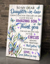 Dear Daughter-In-Law - Thank You For Being My Family Canvas And Poster | Wall Decor